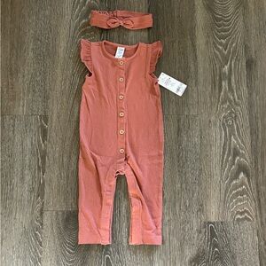 NWT 9m Romper and Headband